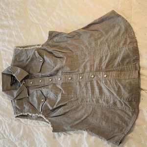 BEBE Top size xs sleeveless Grey top